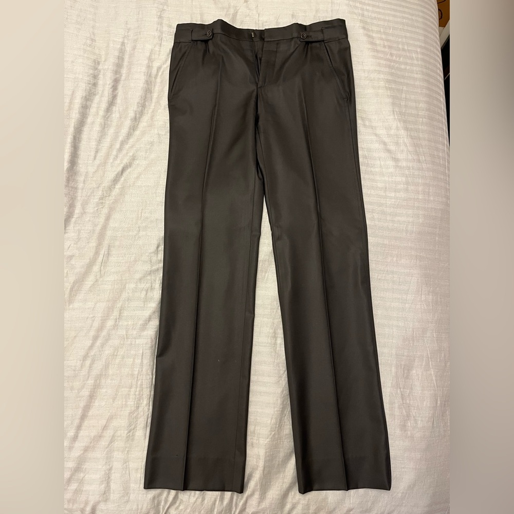 Versace black mens dress pants size 46 R | 55% Wool, 45% Silk | Made in Italy